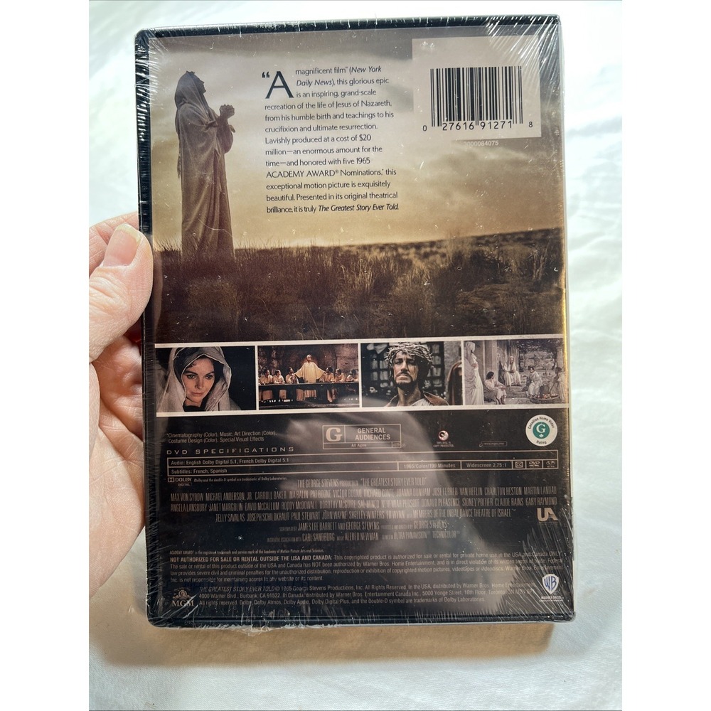 The Greatest Story Ever Told (DVD, 1965)
